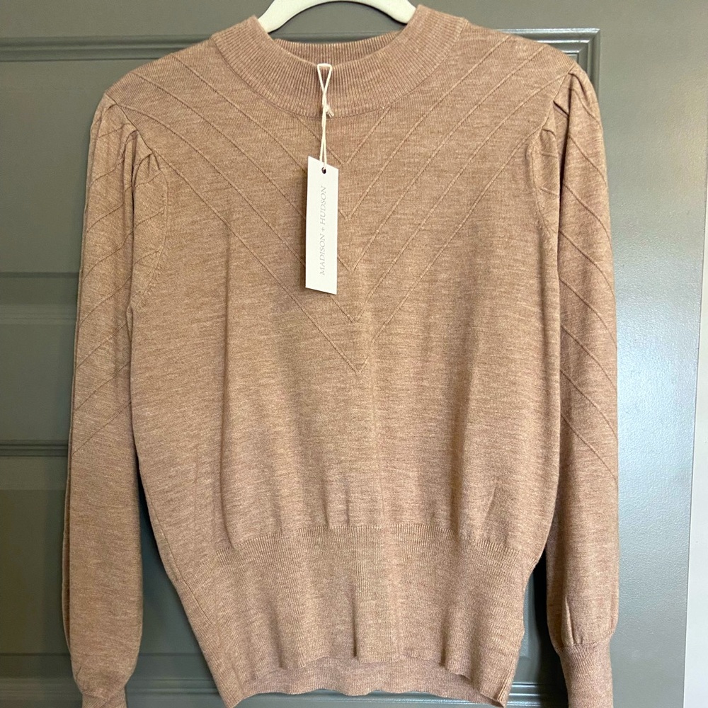 New cream sweater, with tags